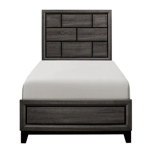 Davi Twin Panel Bed in Gray 1645T-1* - U&U Home Budget Furniture (Carteret, NJ)