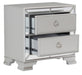 Avondale Nightstand in Silver 1646-4 - U&U Home Budget Furniture (Carteret, NJ)