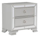 Avondale Nightstand in Silver 1646-4 - U&U Home Budget Furniture (Carteret, NJ)