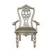Catalonia Arm Chair in Platinum Gold (Set of 2) - U&U Home Budget Furniture (Carteret, NJ)
