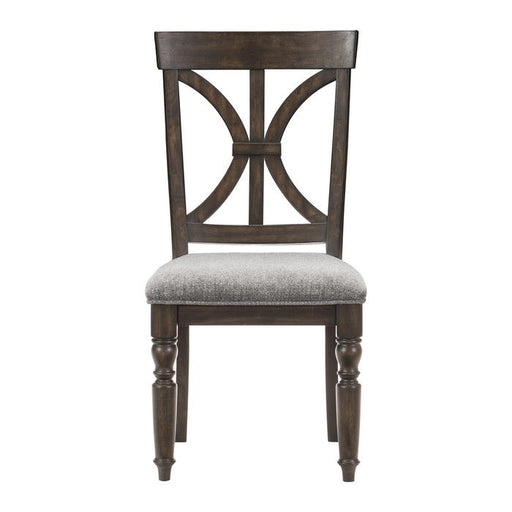Cardano Side Chair in Charcoal (Set of 2) - U&U Home Budget Furniture (Carteret, NJ)