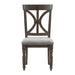 Cardano Side Chair in Charcoal (Set of 2) - U&U Home Budget Furniture (Carteret, NJ)