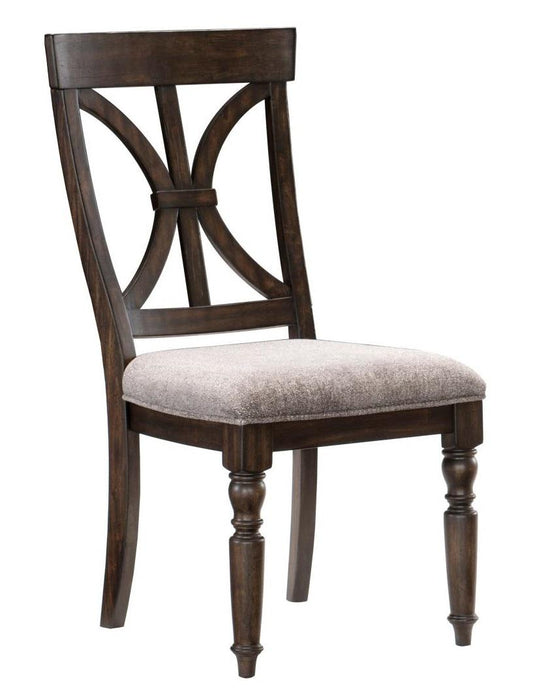 Cardano Side Chair in Charcoal (Set of 2) - U&U Home Budget Furniture (Carteret, NJ)