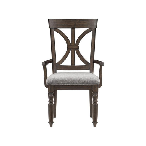 Cardano Arm Chair in Charcoal (Set of 2) - U&U Home Budget Furniture (Carteret, NJ)