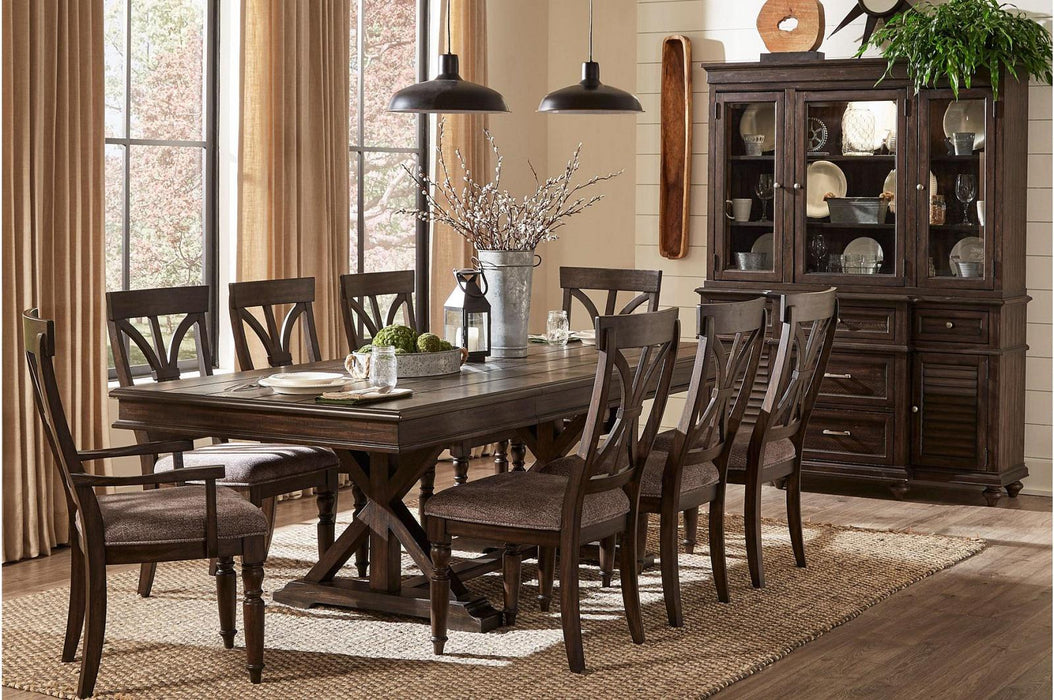 Cardano Arm Chair in Charcoal (Set of 2) - U&U Home Budget Furniture (Carteret, NJ)