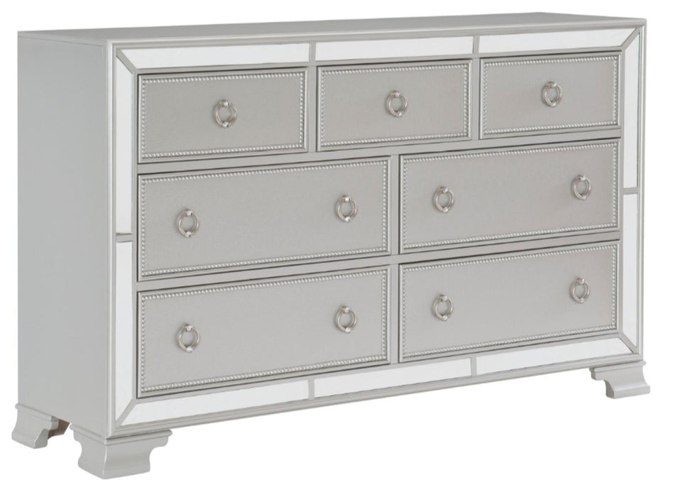 Avondale Dresser in Silver 1646-5 - U&U Home Budget Furniture (Carteret, NJ)
