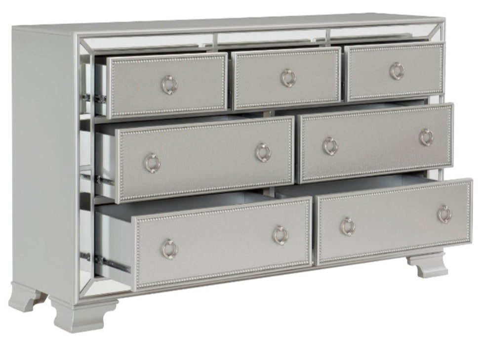 Avondale Dresser in Silver 1646-5 - U&U Home Budget Furniture (Carteret, NJ)
