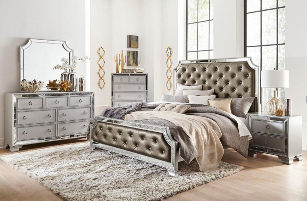 Avondale Mirror in Silver 1646-6 - U&U Home Budget Furniture (Carteret, NJ)