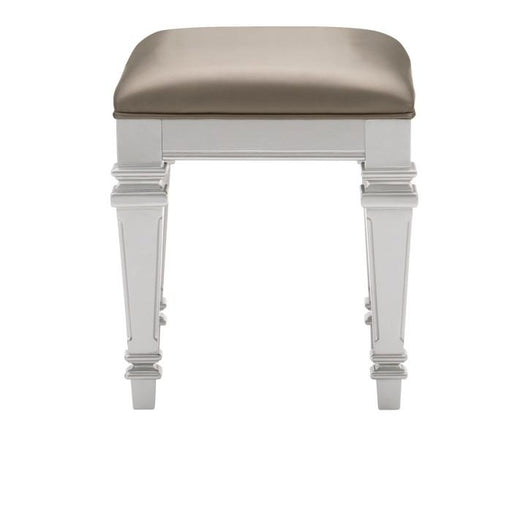 Avondale Vanity Stool in Silver 1646-14 - U&U Home Budget Furniture (Carteret, NJ)