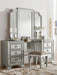 Avondale Vanity Stool in Silver 1646-14 - U&U Home Budget Furniture (Carteret, NJ)