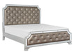 Avondale Queen Upholstered Panel Bed in Silver 1646-1* - U&U Home Budget Furniture (Carteret, NJ)