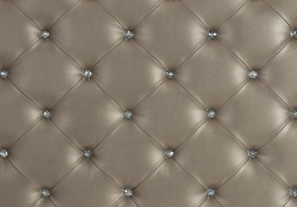 Avondale Queen Upholstered Panel Bed in Silver 1646-1* - U&U Home Budget Furniture (Carteret, NJ)