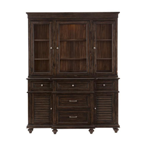 Cardano Buffet & Hutch in Charcoal 1689-50* - U&U Home Budget Furniture (Carteret, NJ)