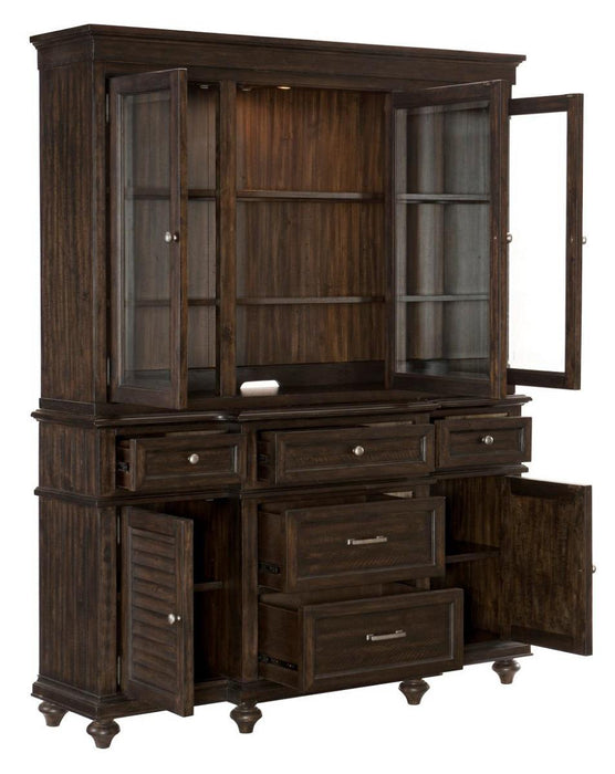 Cardano Buffet & Hutch in Charcoal 1689-50* - U&U Home Budget Furniture (Carteret, NJ)