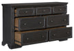 Bolingbrook Dresser in Coffee 1647-5 - U&U Home Budget Furniture (Carteret, NJ)