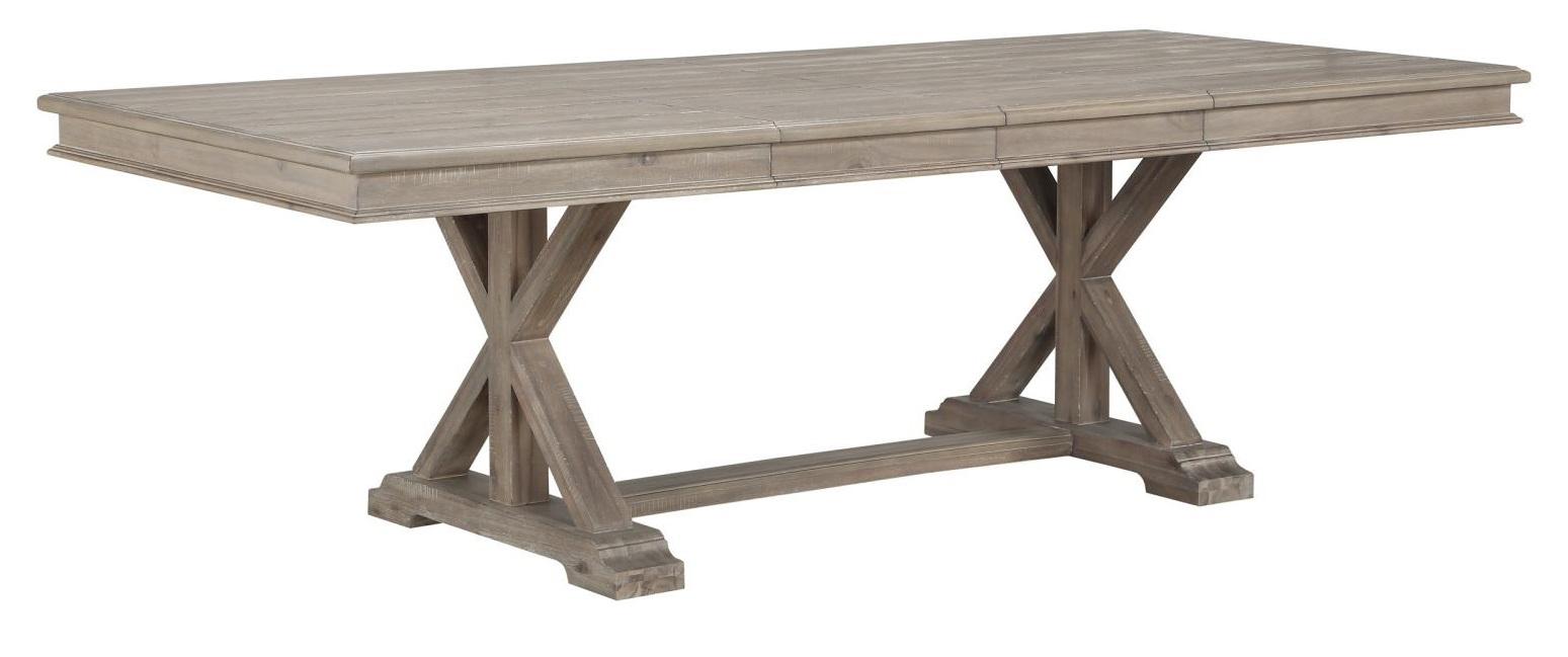 Cardano Dining Table in Light Brown 1689BR-96* - U&U Home Budget Furniture (Carteret, NJ)