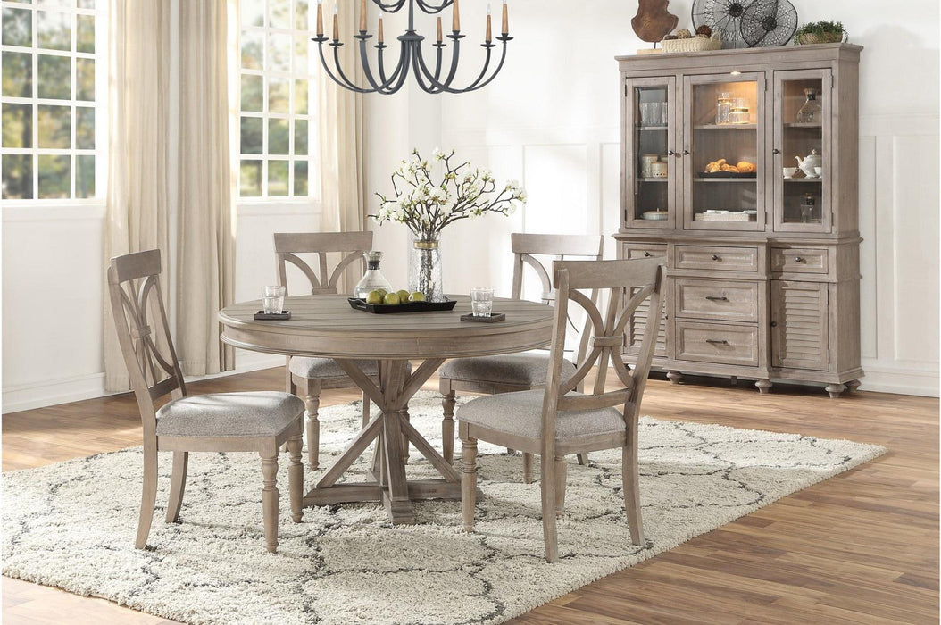 Cardano Side Chair in Light Brown (Set of 2) - U&U Home Budget Furniture (Carteret, NJ)