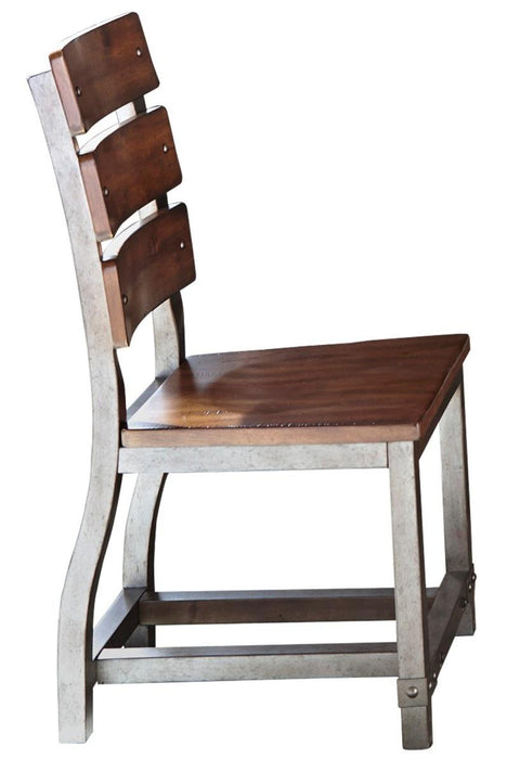 Holverson Side Chair in Rustic Brown (Set of 2) - U&U Home Budget Furniture (Carteret, NJ)