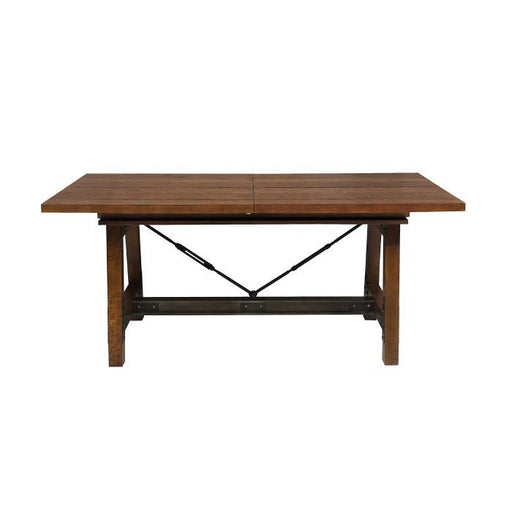 Holverson Dining Table in Rustic Brown 1715-94 - U&U Home Budget Furniture (Carteret, NJ)