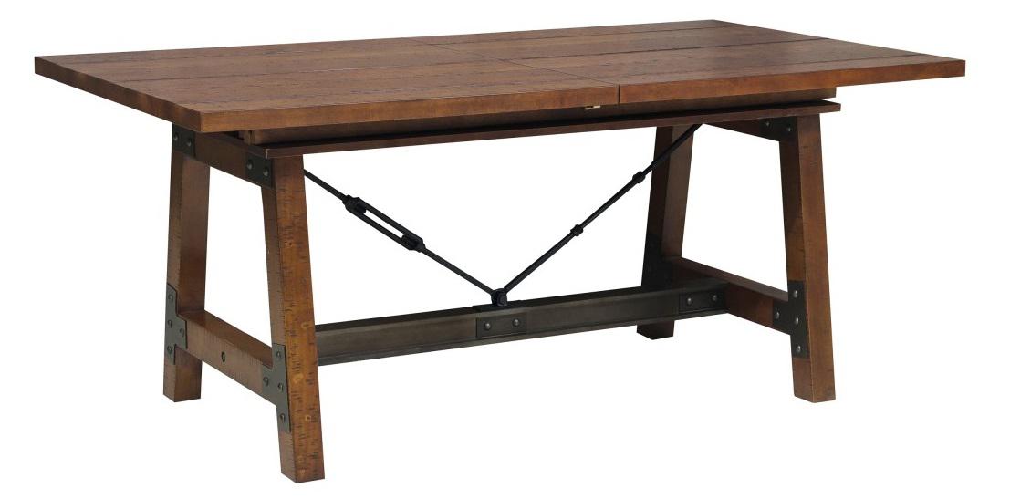 Holverson Dining Table in Rustic Brown 1715-94 - U&U Home Budget Furniture (Carteret, NJ)