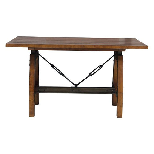 Holverson Counter Height Table in Rustic Brown 1715-36 - U&U Home Budget Furniture (Carteret, NJ)