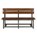 Holverson Bench w/ Back in Rustic Brown 1715-BH - U&U Home Budget Furniture (Carteret, NJ)