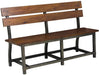 Holverson Bench w/ Back in Rustic Brown 1715-BH - U&U Home Budget Furniture (Carteret, NJ)