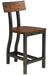 Holverson Counter Height Chair in Rustic Brown (Set of 2) - U&U Home Budget Furniture (Carteret, NJ)