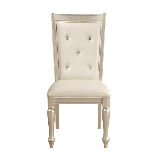 Celandine Side Chair in Silver (Set of 2) - U&U Home Budget Furniture (Carteret, NJ)