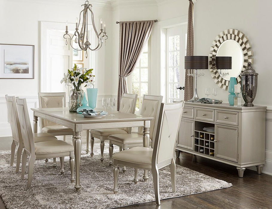 Celandine Side Chair in Silver (Set of 2) - U&U Home Budget Furniture (Carteret, NJ)