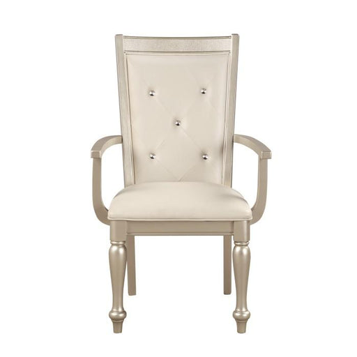 Celandine Arm Chair in Silver (Set of 2) - U&U Home Budget Furniture (Carteret, NJ)