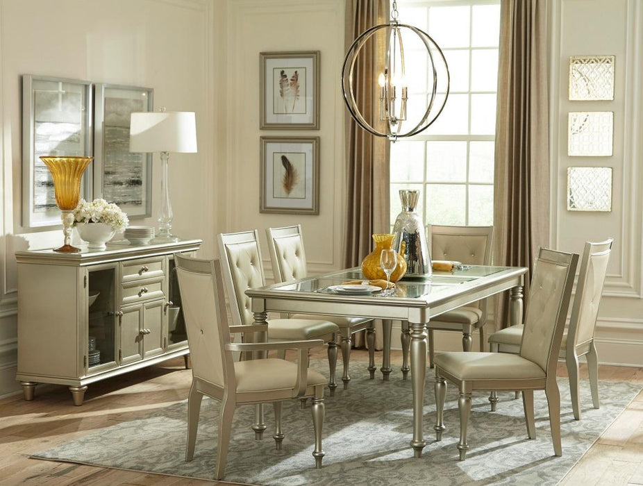 Celandine Arm Chair in Silver (Set of 2) - U&U Home Budget Furniture (Carteret, NJ)