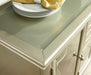 Celandine Server with Glass insert in Silver 1928-40NG - U&U Home Budget Furniture (Carteret, NJ)