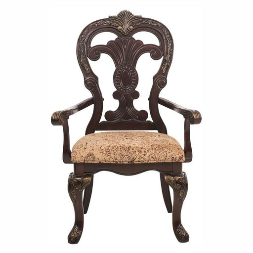 Deryn Park Arm Chair in Dark Cherry (Set of 2) - U&U Home Budget Furniture (Carteret, NJ)