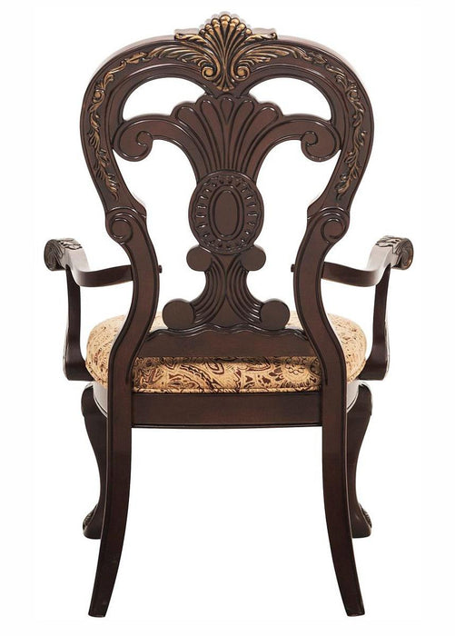 Deryn Park Arm Chair in Dark Cherry (Set of 2) - U&U Home Budget Furniture (Carteret, NJ)