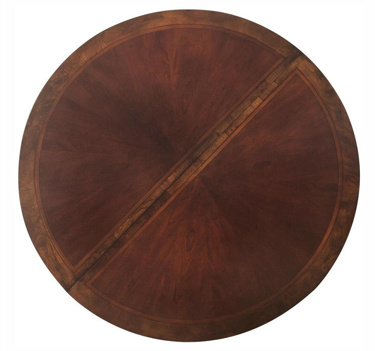 Deryn Park Round Dining Table in Dark Cherry 2243-76* - U&U Home Budget Furniture (Carteret, NJ)