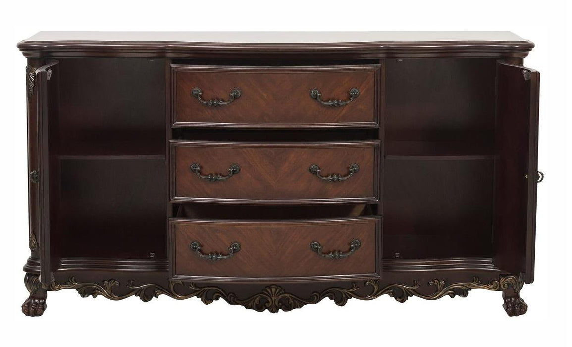 Deryn Park Buffet/Server in Dark Cherry 2243-55 - U&U Home Budget Furniture (Carteret, NJ)