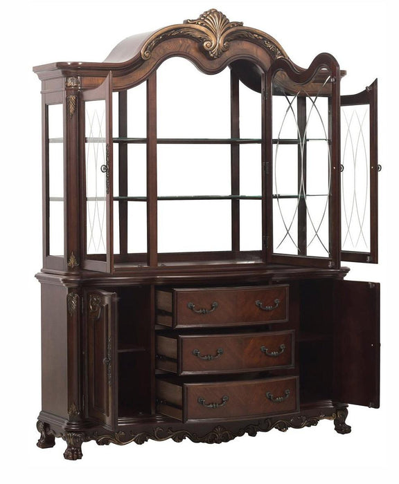 Deryn Park Buffet and Hutch in Dark Cherry 2243-50* - U&U Home Budget Furniture (Carteret, NJ)