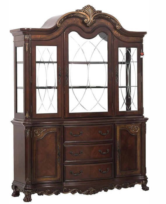 Deryn Park Buffet and Hutch in Dark Cherry 2243-50* - U&U Home Budget Furniture (Carteret, NJ)