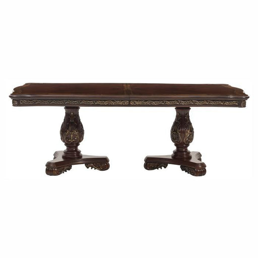 Deryn Park Dining Table in Dark Cherry 2243-114* - U&U Home Budget Furniture (Carteret, NJ)