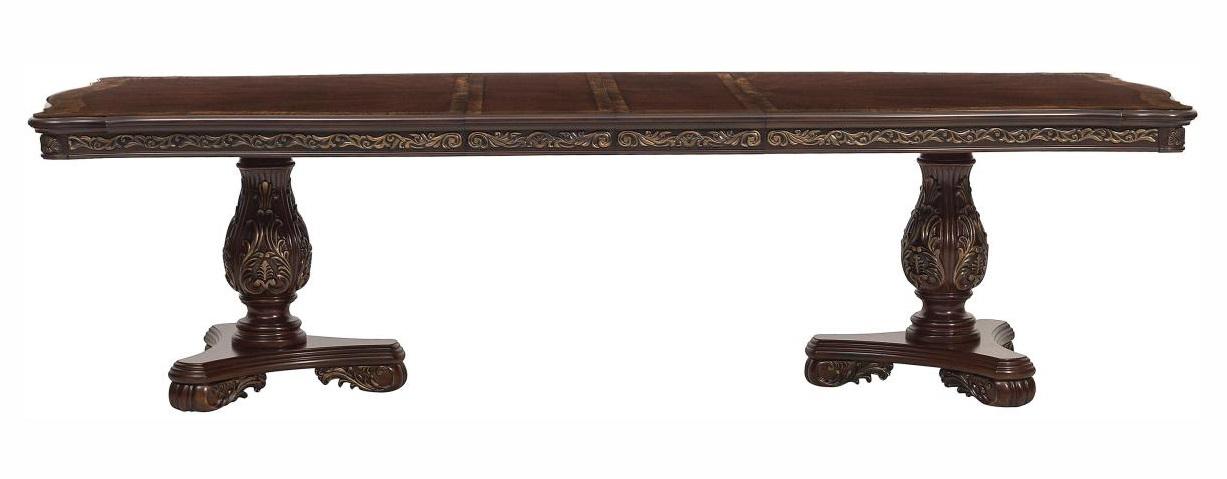 Deryn Park Dining Table in Dark Cherry 2243-114* - U&U Home Budget Furniture (Carteret, NJ)
