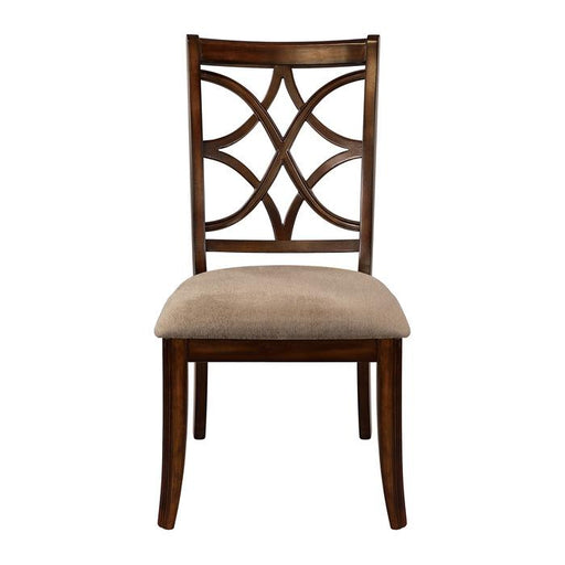 Keegan Side Chair in Cherry (Set of 2) - U&U Home Budget Furniture (Carteret, NJ)