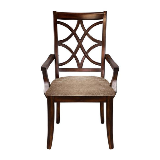 Keegan Arm Chair in Cherry (Set of 2) - U&U Home Budget Furniture (Carteret, NJ)