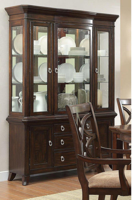 Keegan Buffet & Hutch in Cherry 2546-50* - U&U Home Budget Furniture (Carteret, NJ)