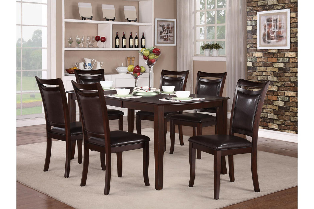 Maeve Dining Table in Dark Cherry 2547-72 - U&U Home Budget Furniture (Carteret, NJ)