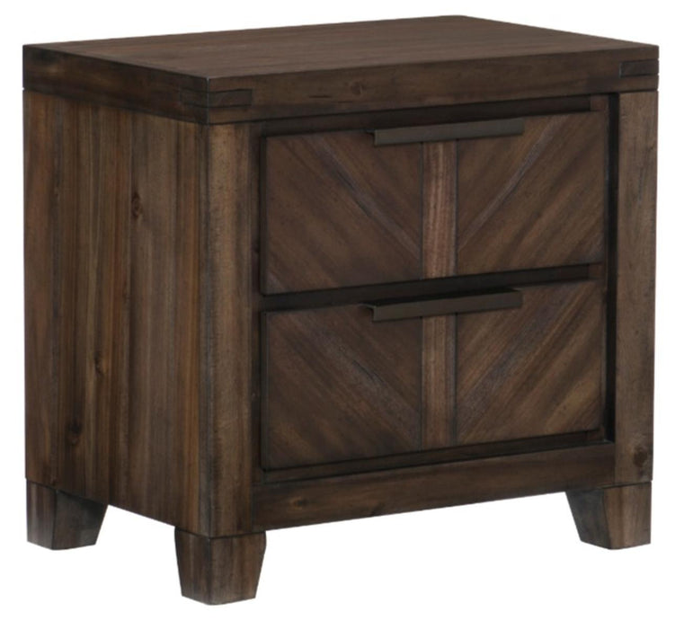 Parnell Nightstand in Rustic Cherry 1648-4 - U&U Home Budget Furniture (Carteret, NJ)