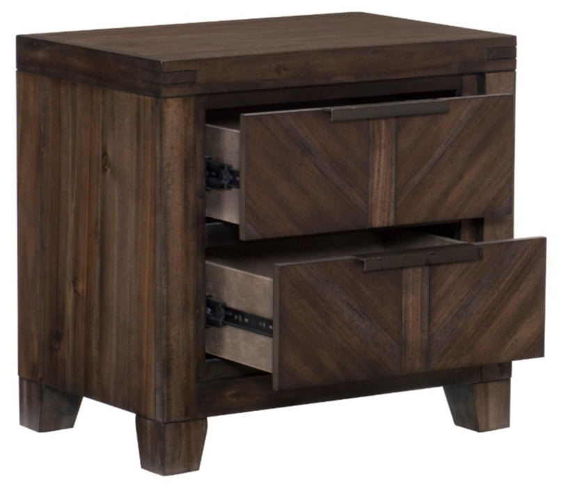 Parnell Nightstand in Rustic Cherry 1648-4 - U&U Home Budget Furniture (Carteret, NJ)