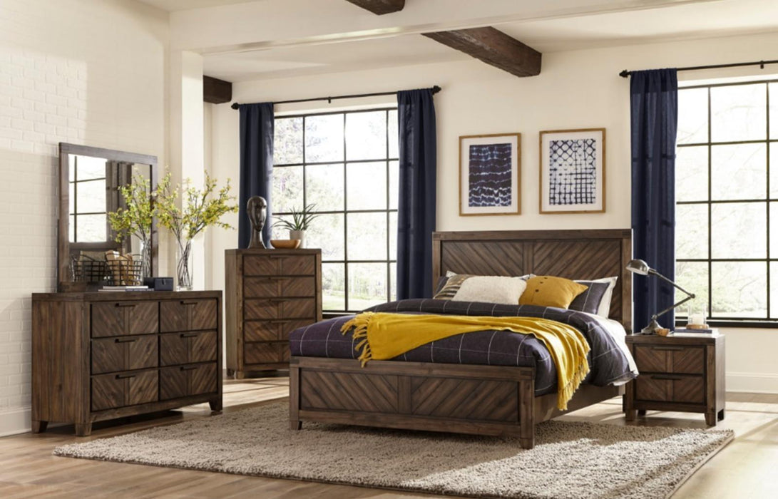 Parnell Nightstand in Rustic Cherry 1648-4 - U&U Home Budget Furniture (Carteret, NJ)