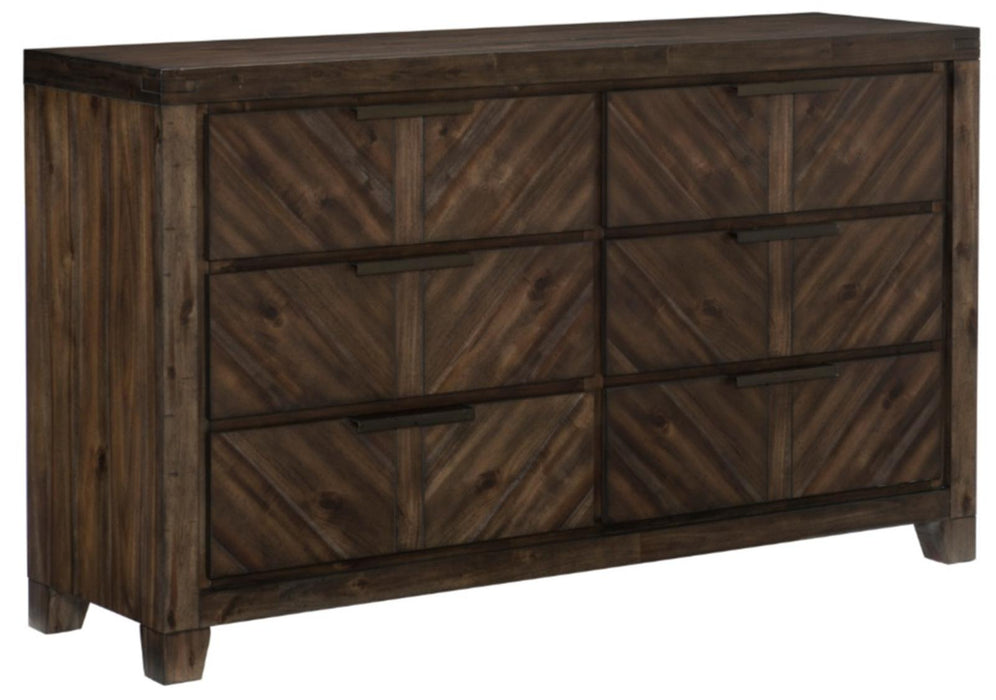 Parnell Dresser in Rustic Cherry 1648-5 - U&U Home Budget Furniture (Carteret, NJ)
