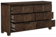 Parnell Dresser in Rustic Cherry 1648-5 - U&U Home Budget Furniture (Carteret, NJ)